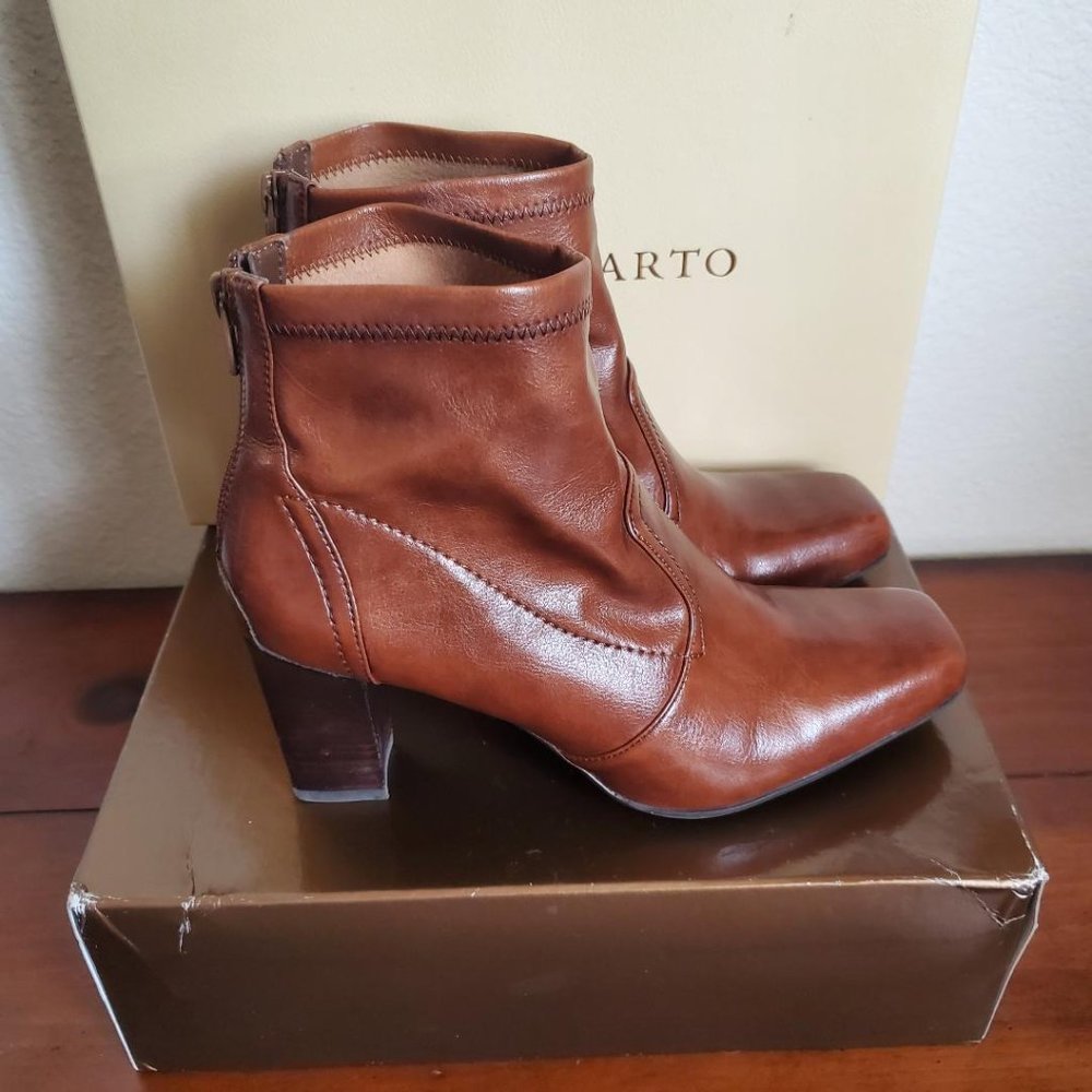 Franco Sarto Brown Ankle Boots 7.5 M